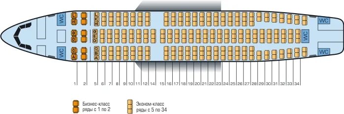 Расположение мест в самолете по буквам схема Аэробус А310