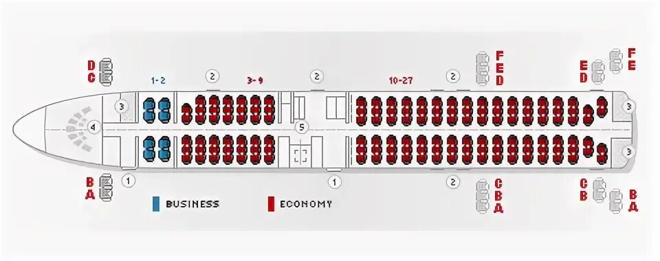 Расположение мест в самолете ред вингс схема Схема самолетов red wings - Схемы 2