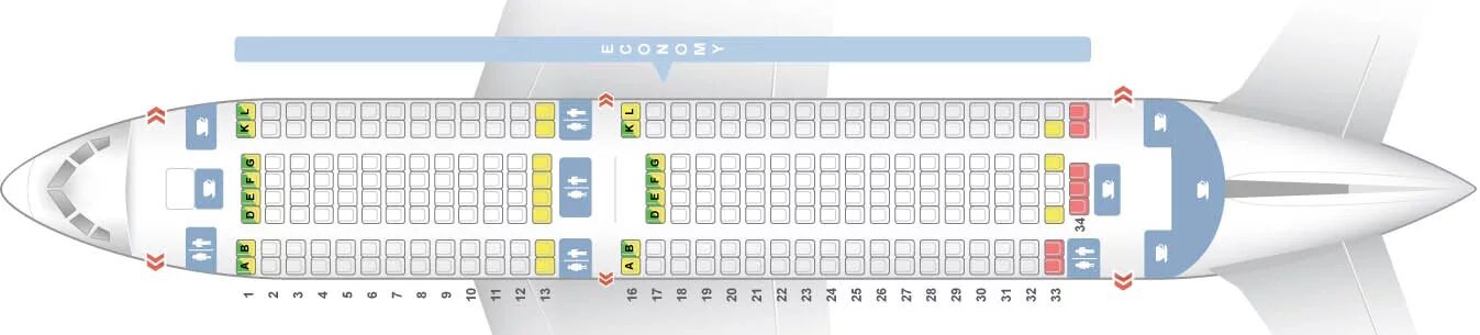 Расположение мест в самолете схема салона ✈ Самолет Боинг 767-200ER: нумерация мест в салоне, схема посадочных мест, лучши