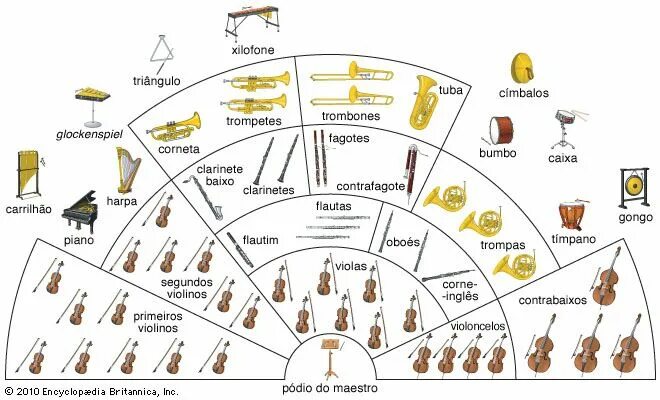 Расположение оркестра схема instrumentos de uma orquestra - Pesquisa Google Instruments of the orchestra, Wo