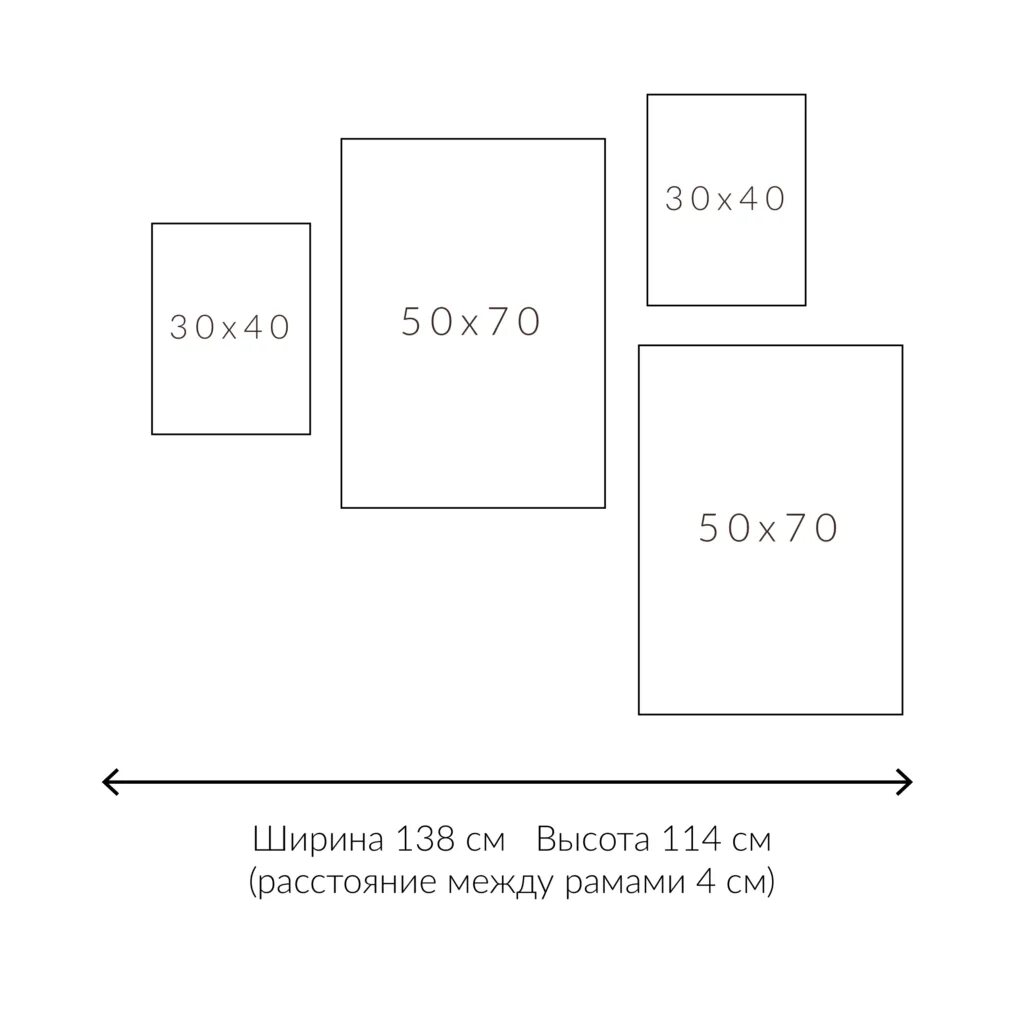 Расположение постеров на стене схемы с размерами КАК РАЗВЕСИТЬ КАРТИНЫ НА СТЕНЕ 28Kartin