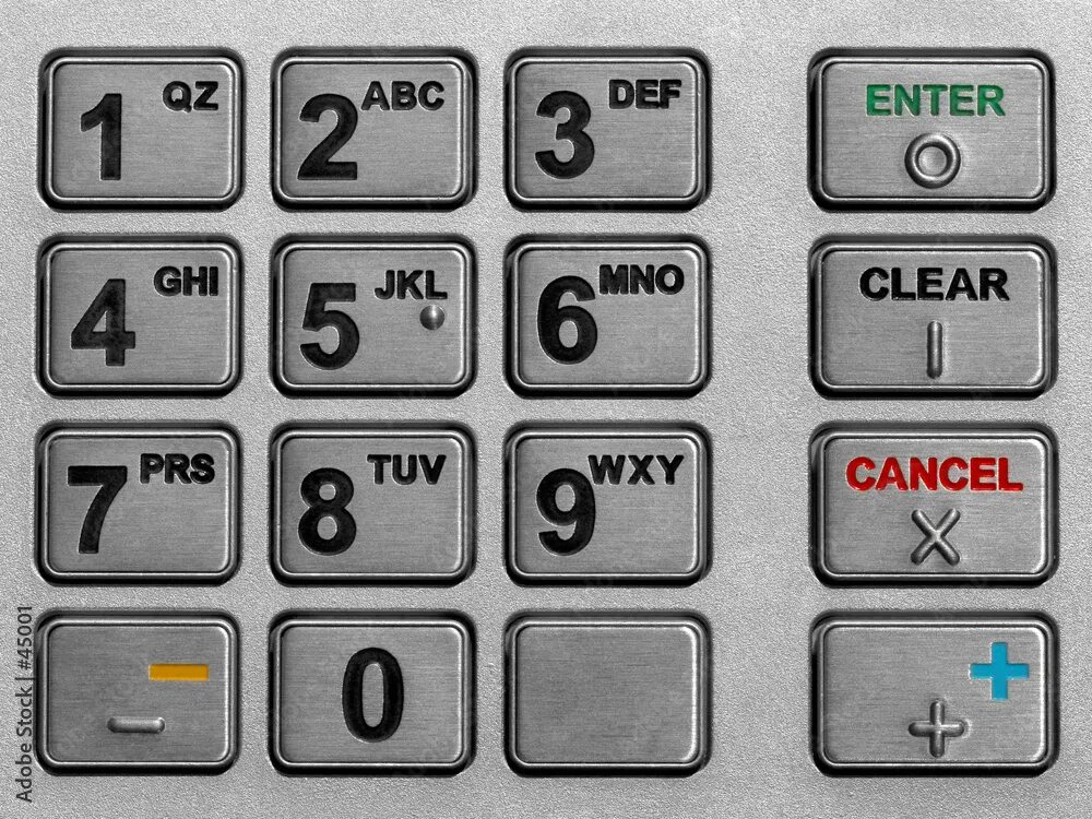 Расположение цифр на банкомате сбербанка фото atm keypad macro фотография Stock Adobe Stock