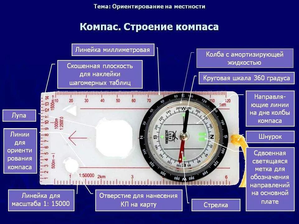 Расположения компаса схема Компас устройство принцип действия