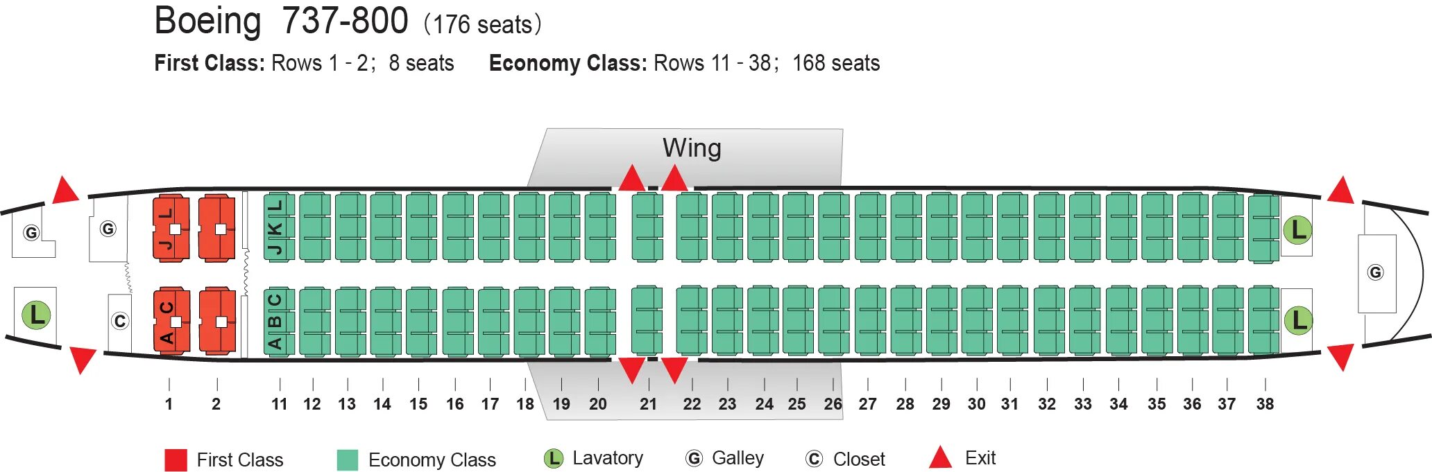 Расположения кресел боинг 737 800 схема Боинг выбор места