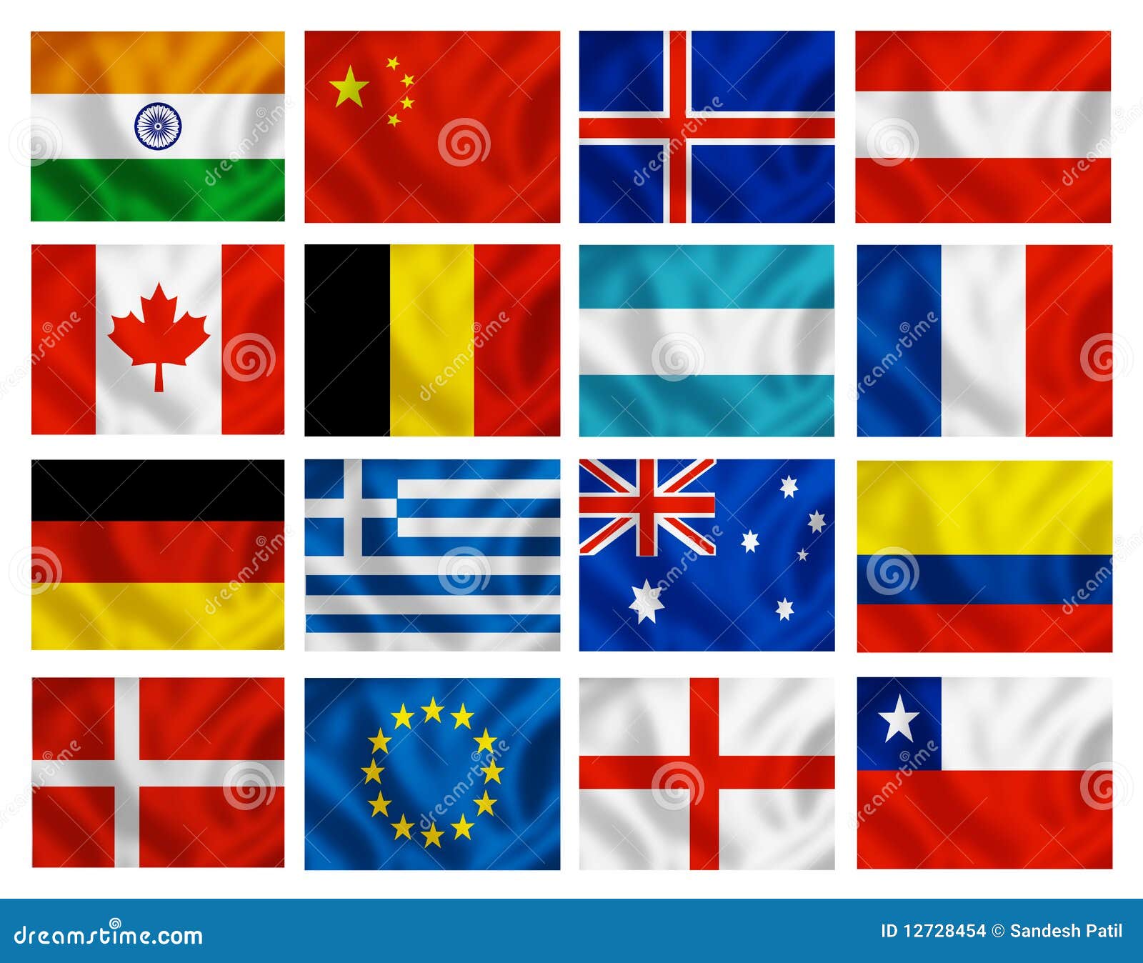 Распознать флаг по фото Various Country Flags stock illustration. Illustration of republic - 12728454