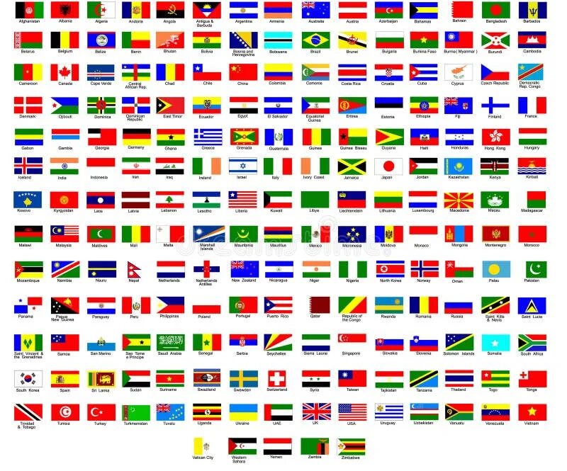 Распознать флаг по фото Flags of the world stock vector. Illustration of asia - 12980818