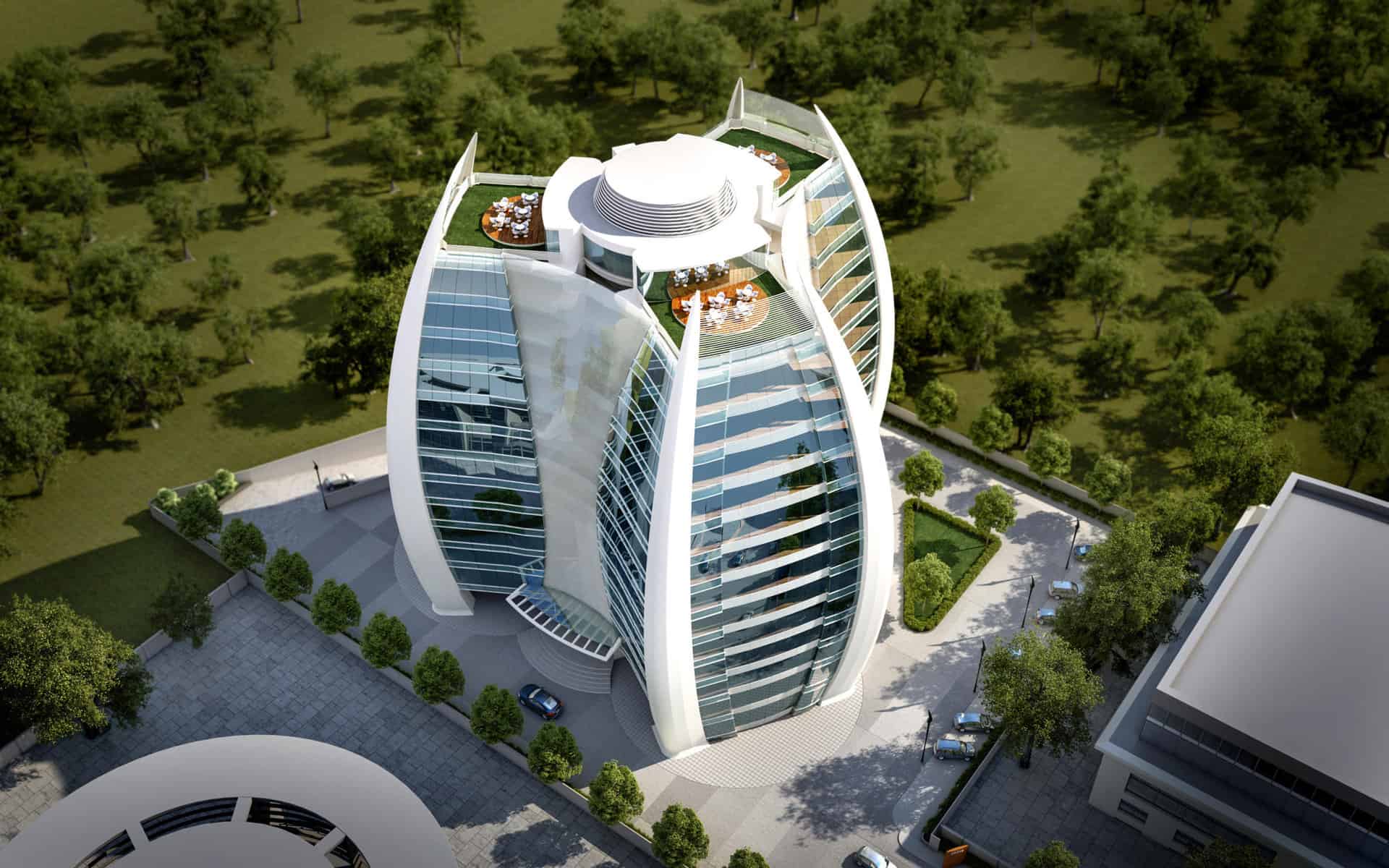 Распознать здание по фото VYOM Designs Unique Office Building in Western India - Civil + Structural Engine