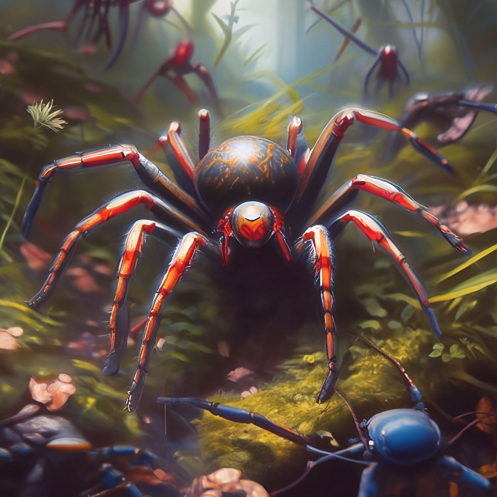 Распознавание пауков по фото онлайн "The world of spiders" - image created in Shedevrum