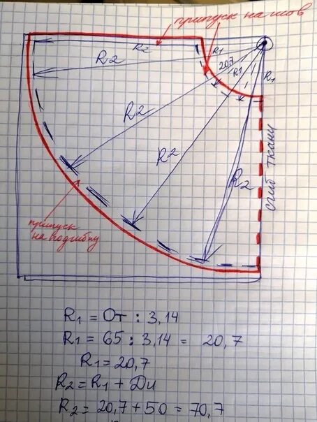 Рассчитать выкройку юбки солнце Раскрой юбки полусолнце https://fotofakt.ru/raskroy-yubki-polusolntse 2023 FotoF
