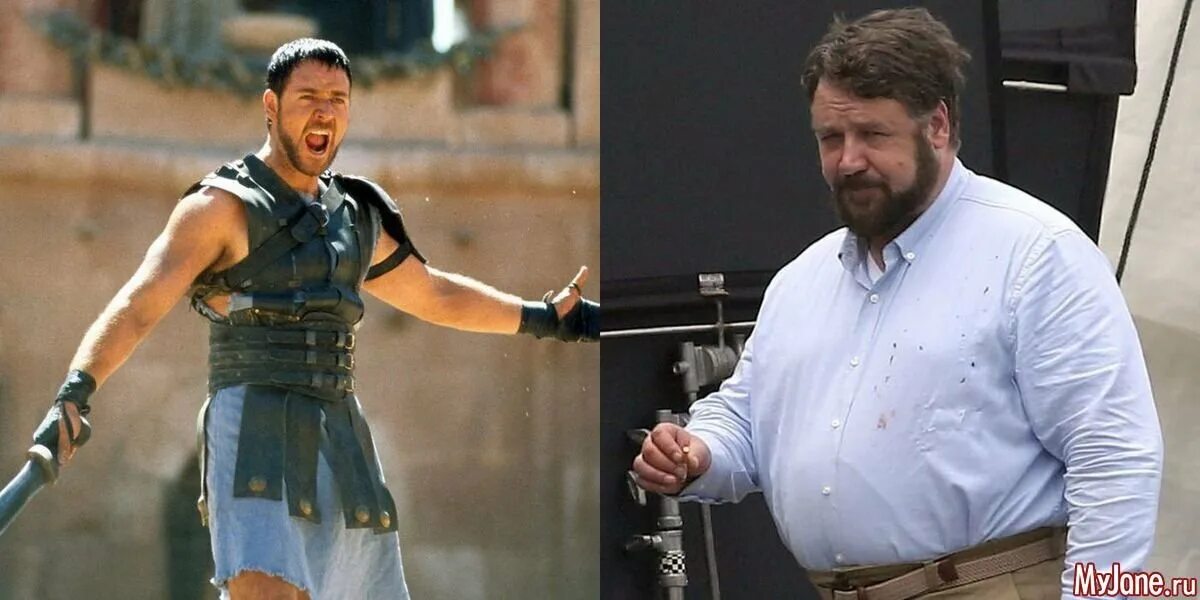 A gray beard and a huge belly do not bother: Russell Crowe conquered a young act