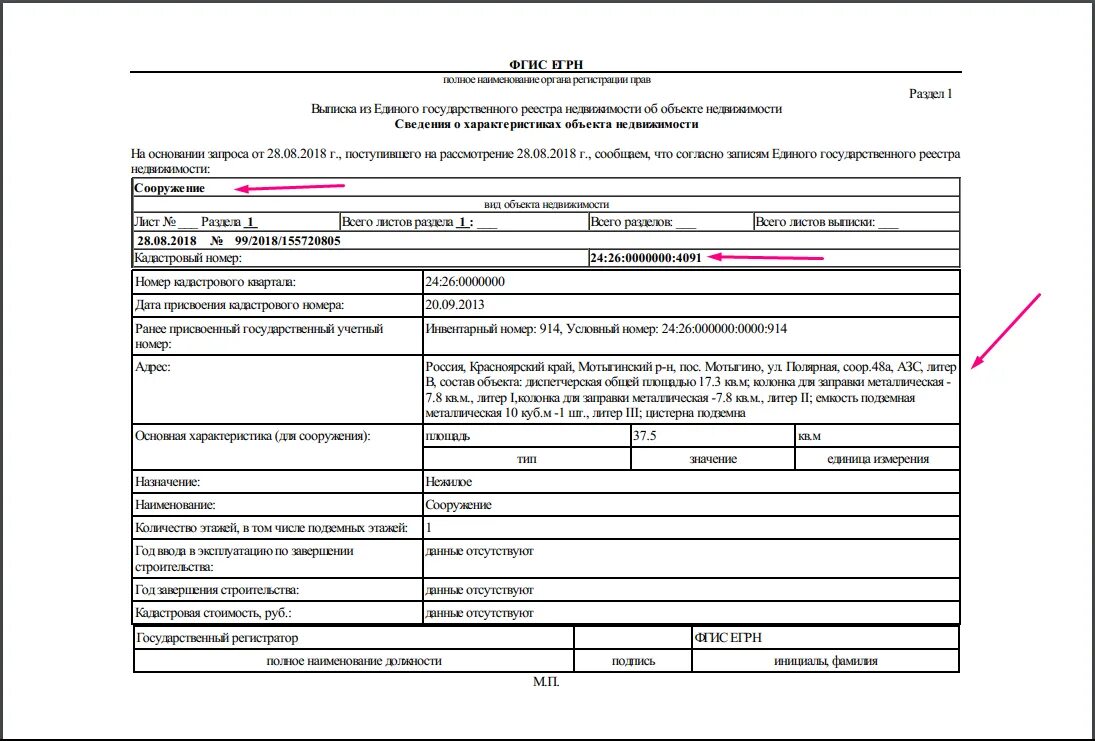 Расшифровка егрн на квартиру как выглядит Кадастровая сведения егрн