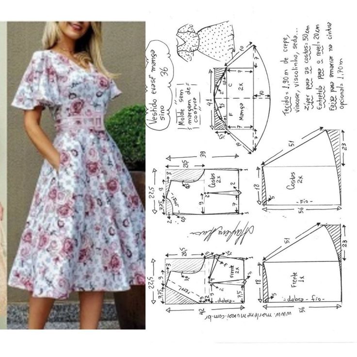 Расширенного платье выкройка Pin by Natalya Olexik on Выкройки Dress sewing patterns, Sewing clothes women, D