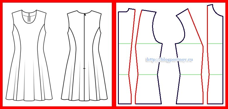 Расширенного платье выкройка Увеличиваем платье на 2-3 размера. Ч.1 Частичный перекрой. Vasha Economka Дзен