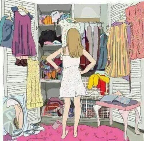 Рассказывай что ты одета Me. Every morning. Just standing in front of the closet deciding what to wear. F