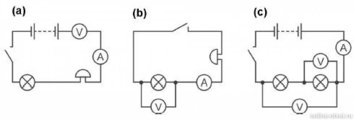 Рассмотрите схему электрической цепи Ответы: На рисунке представлены схемы электрических цепей. Исследуйте схемы: опр