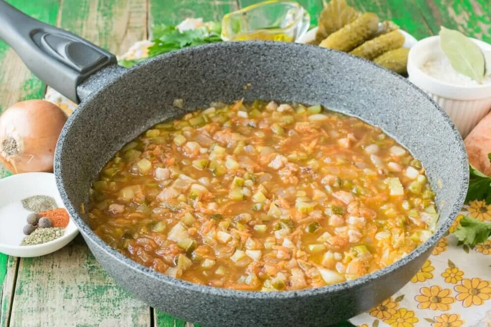 Рассольник пошагово фото рис Rassolnik Pickle Soup with Rice