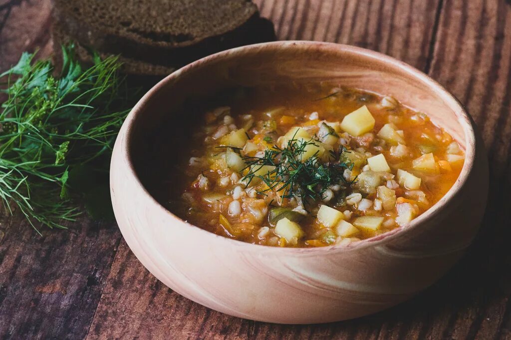 Рассольник с перловкой и мясом фото "Наше лучше" с русской кухней