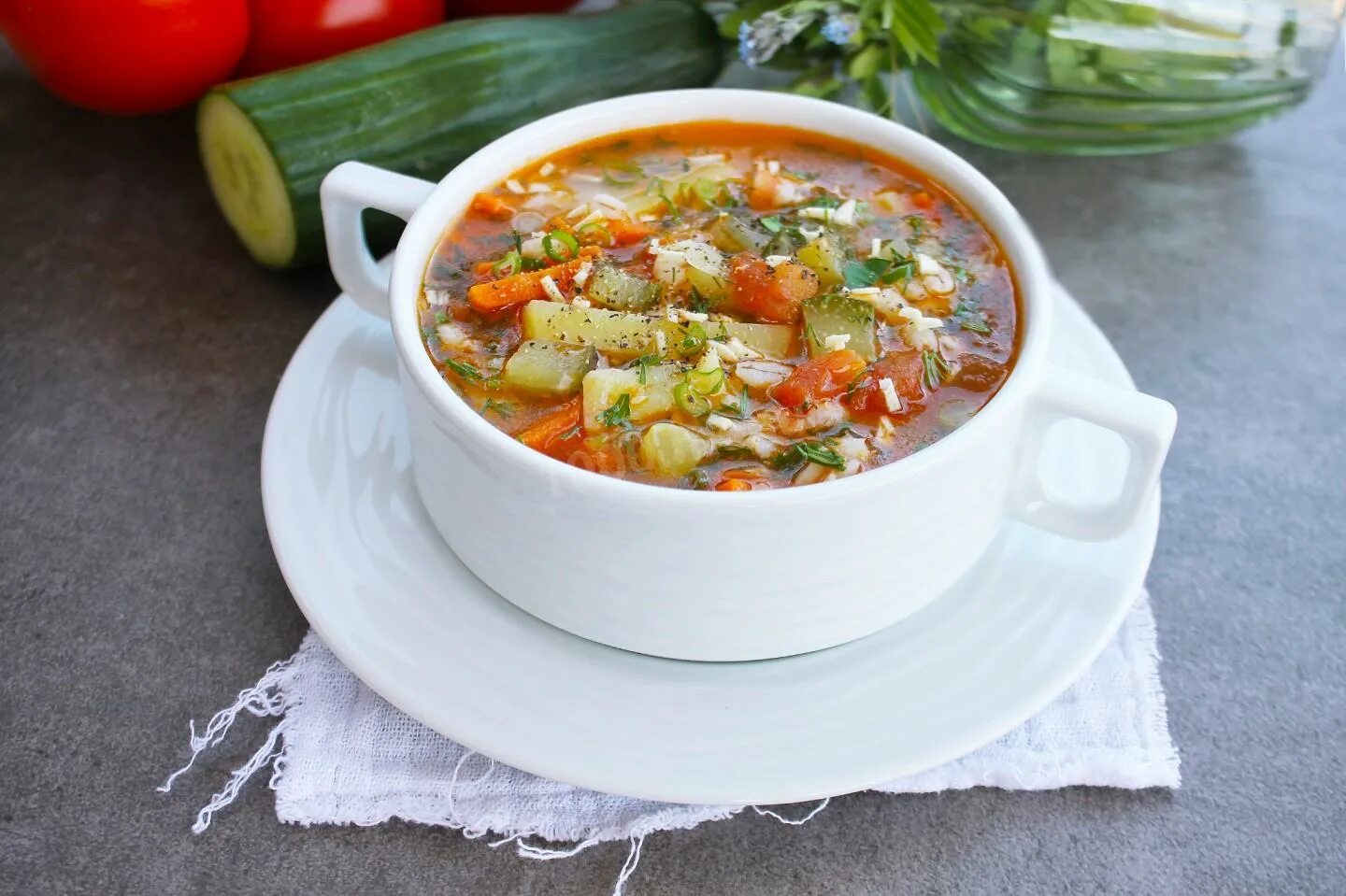 Рассольник с перловкой и мясом фото Рассольник с помидорами - 2 рецепта - 1000.menu