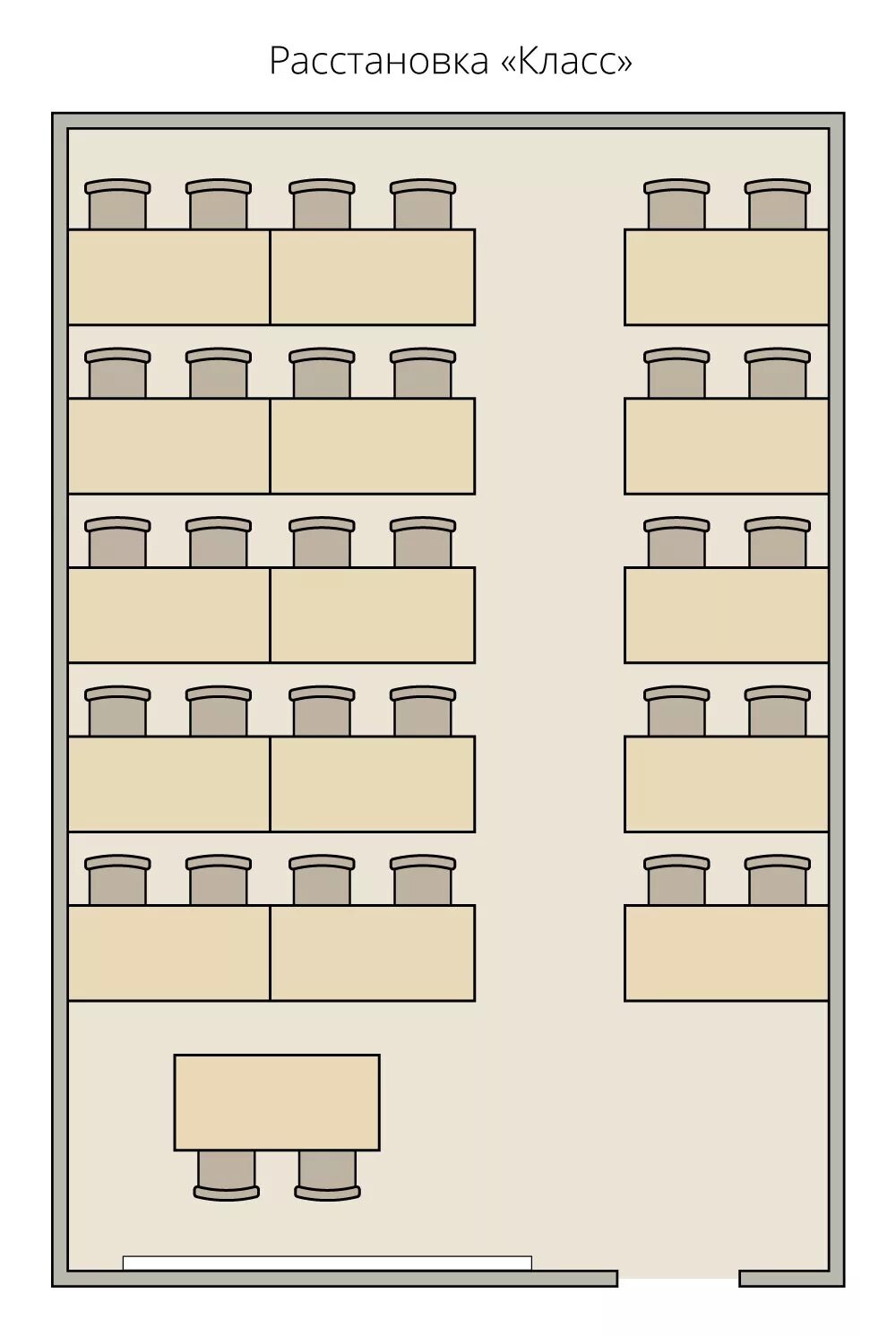 Расстановка мебели в классе схема Конференц-зал