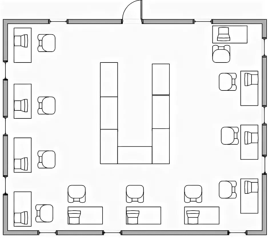 Расстановка мебели в классе схема Правила расстановки мебели в учебном кабинете - фото
