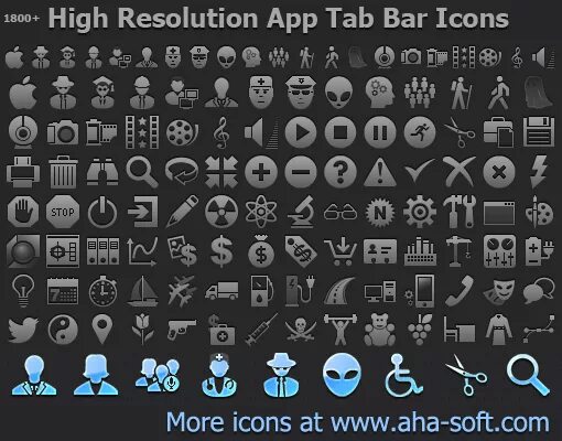 Расставление знаков по фото High Resolution App Tab Bar Icons screenshot - Windows 8 Downloads