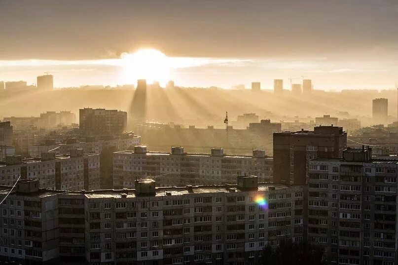 Рассвет ул энгельса 160 фото Яркий рассвет над городом Golos Blogs