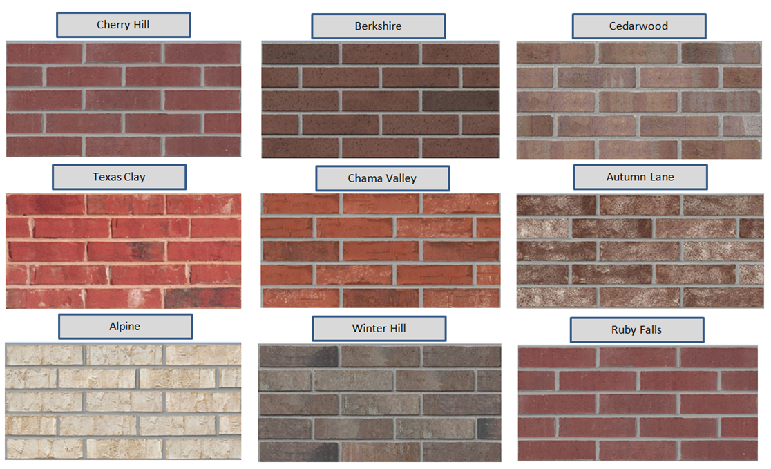 Расцветка кирпича фото Brick Wall Types and Colors