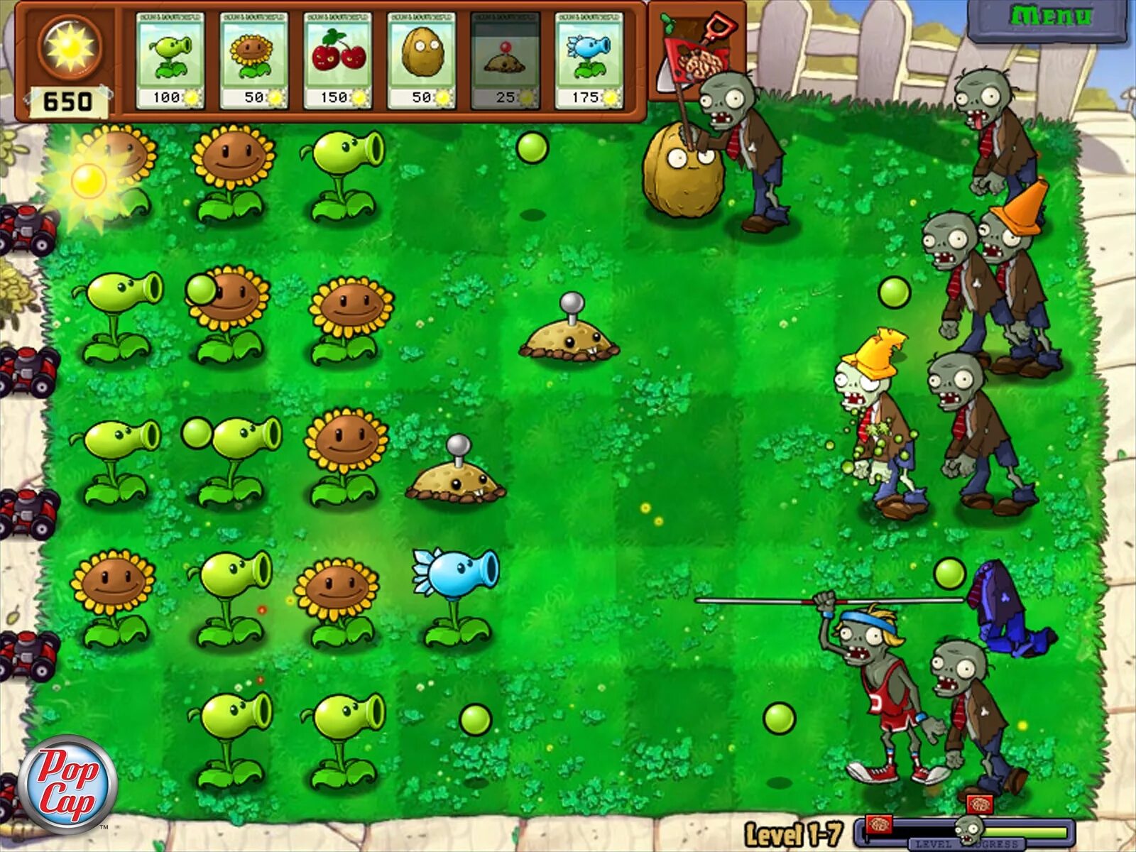 Растение игра как выглядит Скриншот Plants vs. Zombies (Зомби Растения) под номером 2