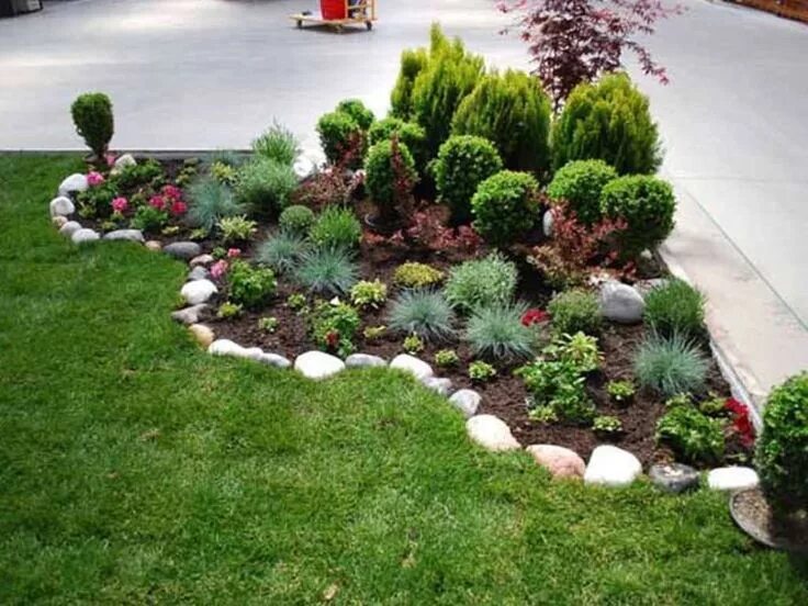 Растения для ландшафтного дизайна купить 30 Initiatives of Cheap Backyard Makeover Ideas - Simphome Landscaping with rock