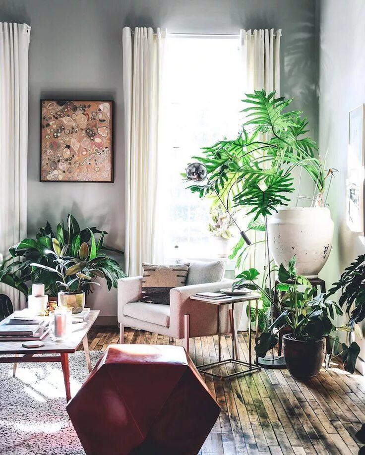 Растения в гостиной интерьер my scandinavian home: An incredible loft, filled with plants! Photo/design: Hilt