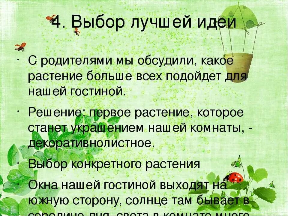 Растения в интерьере жилого дома 6 класс Творческий проект растения в интерьере