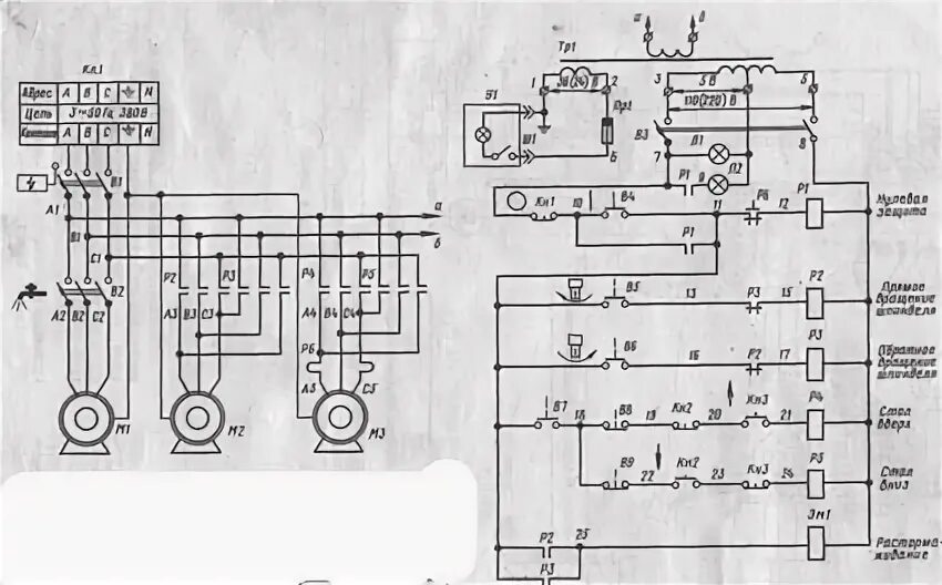 Расточный станок электросхема Схема управления и ее элементы до модернизации - Студопедия.Нет