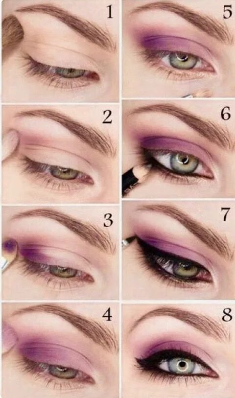 Растушеванная стрелка макияж пошагово фото Beauty reviews Glitz and Glamour Makeup Maquillage violet, Maquillage yeux, Maqu