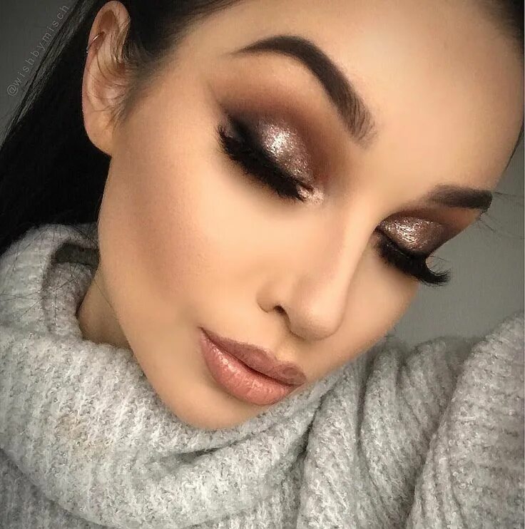 Растушеванный макияж фото Makeup geek cosmetics: mocha, latte, bada bing, taupe Maquillage, Coiffure et be