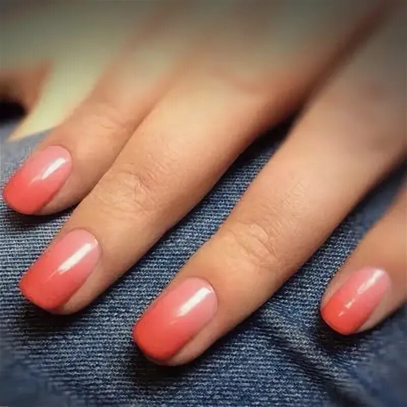 Растушевка на ногтях фото дизайн Pin by Santa M on Nails Peach acrylic nails, Ombre nails, Coral ombre nails