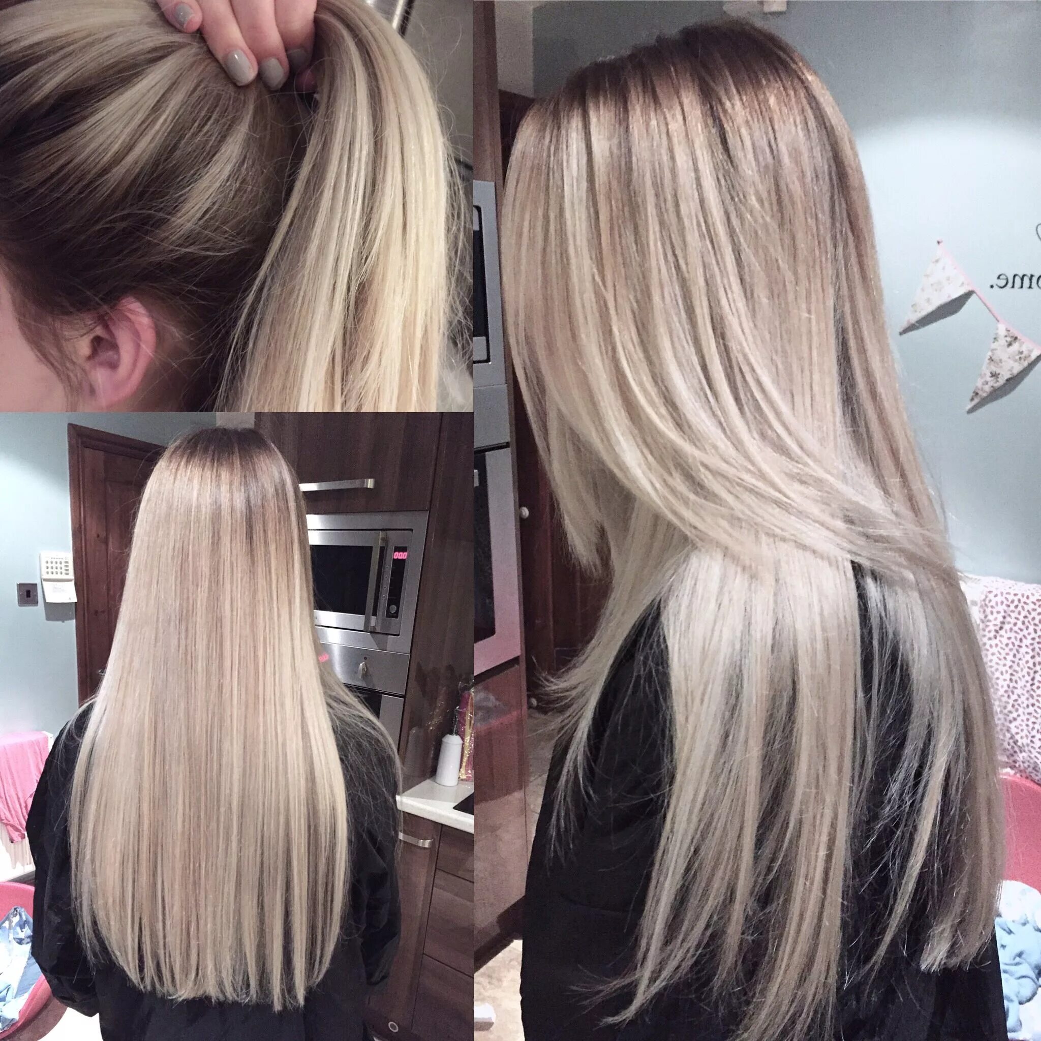 Растяжка на светлых волосах фото Shadowroot Balayage with Icy-Beige tone Balayage hair, Hair styles, Ombre hair