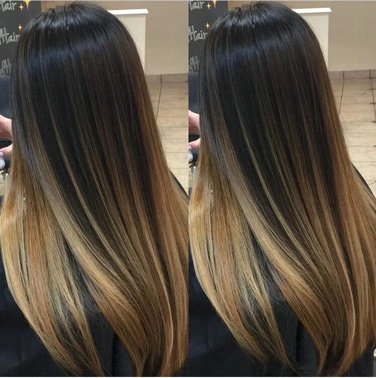 Растяжка на темных волосах фото Pin on Hair Balayage hair, Hair painting, Hair color balayage