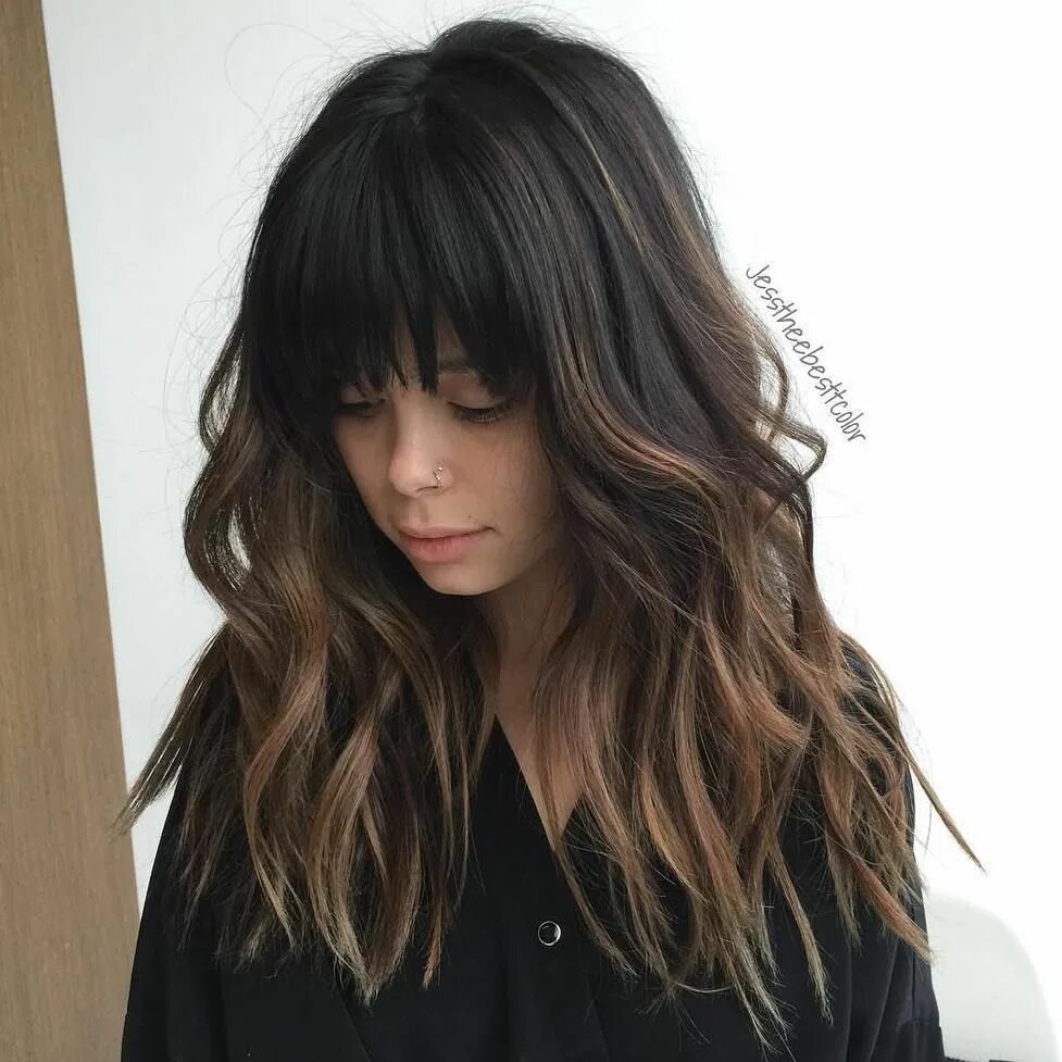 Beautiful Bangs + Long Hair = Lovely Look Layered haircuts with bangs, Long laye