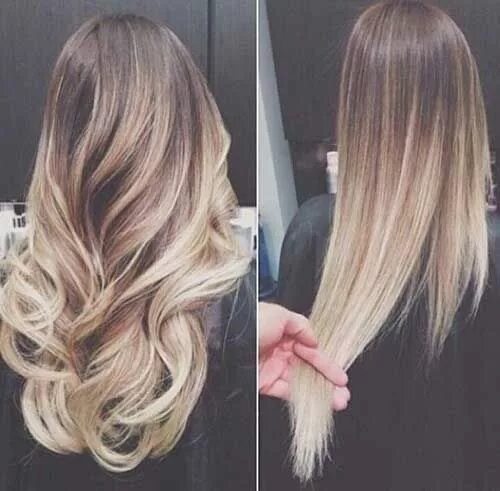 Растяжка на волосы средней длины фото Ombre hair blonde, Hair blonde highlights balayage, Best ombre hair