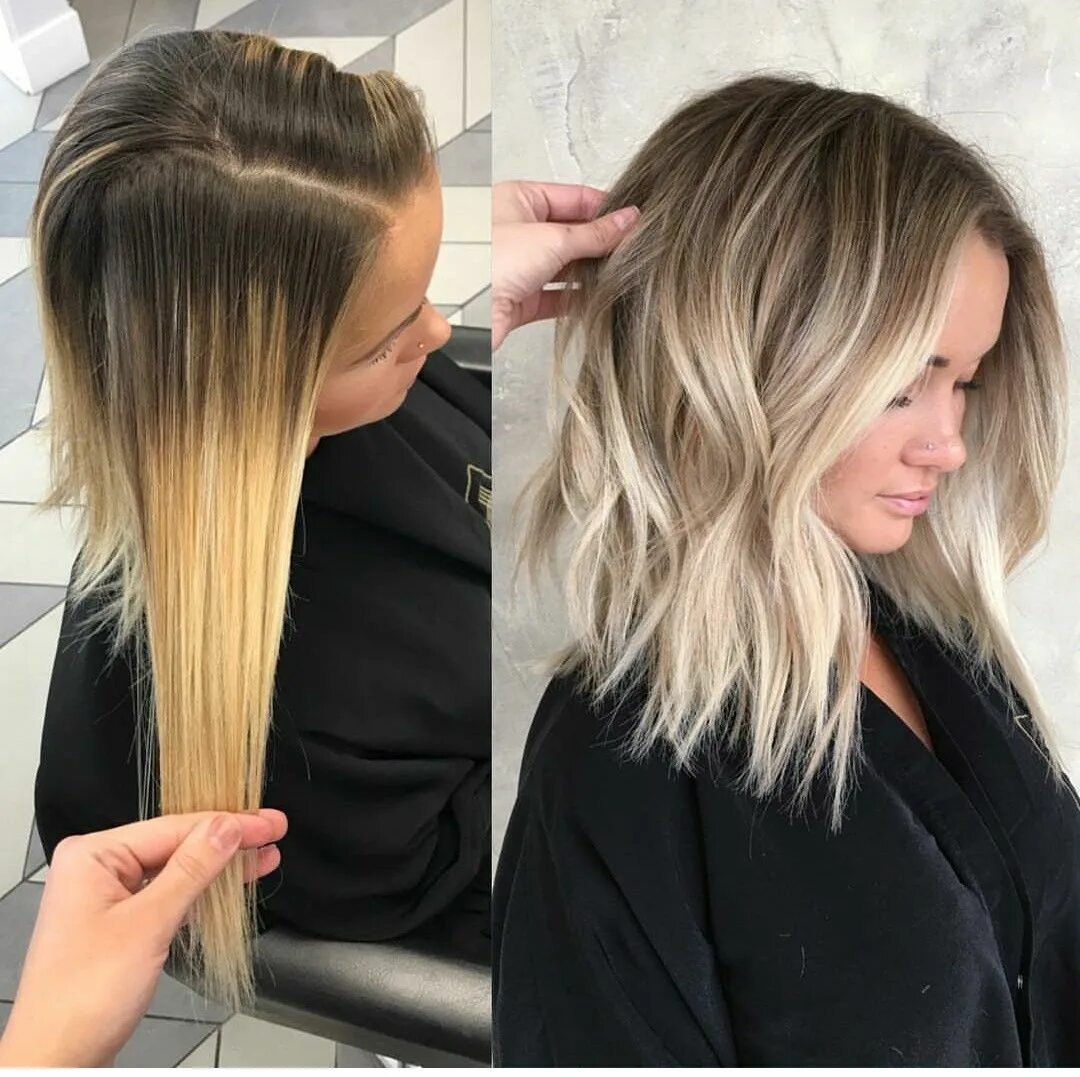 Растяжка на волосы средней длины фото Pin on HAIR Color & Cut Balayage hair, Hair styles, Hair hacks