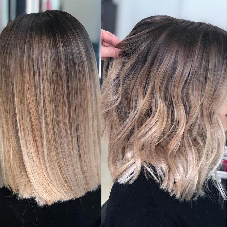 Растяжка цвета короткие волосы фото Pin en Hair Balayage rubio pelo corto, Balayage cabello medio, Pelo rubio con me