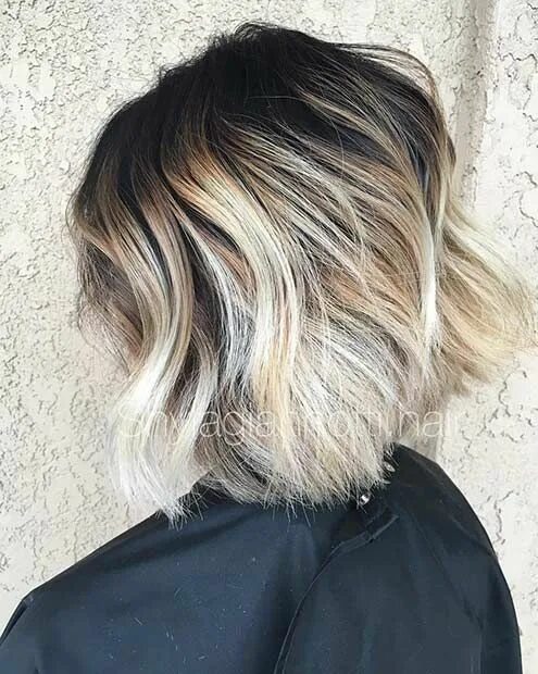 Растяжка цвета короткие волосы фото 31 Cool Balayage Ideas for Short Hair - StayGlam Blonde balayage bob, Balayage h