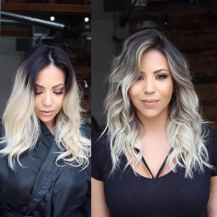 Растяжка цвета на челке фото 60 Ideas of Gray and Silver Highlights on Brown Hair Balayage hair, Blonde hair 