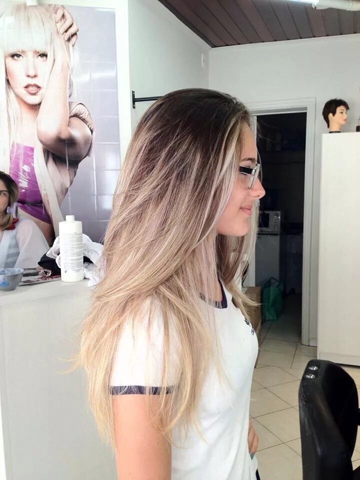 Растяжка цвета на челке фото Ombre Color Hair Morenas, Cabello largo mechas, Cabello y belleza