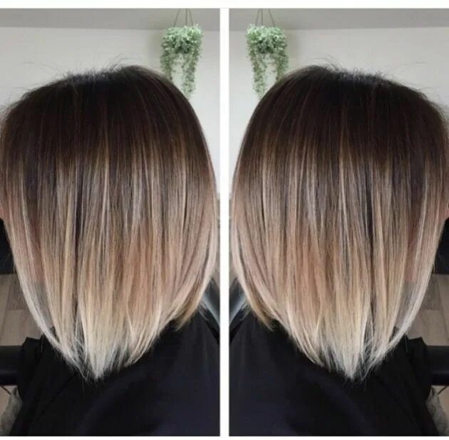 Растяжка цвета на каре фото Bob Hair Color Ombre hair blonde, Blonde ombre short hair, Short ombre hair