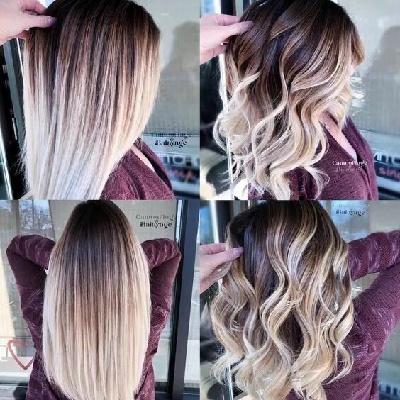 Растяжка цвета на средние волосы фото 25 Beautiful Black Ombre Hair You Will Love - Inspired Beauty Ombre hair blonde,