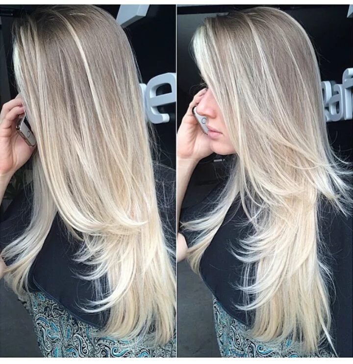 Растяжка цвета на средние волосы фото thisgirlcammie Hair styles, Balayage hair, Long hair styles