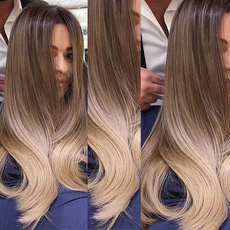 Растяжка цвета на волосах фото Mocha with hazelnut Hair color by @mouniiiir #haircolor #hairvideo #mouniiiir #h