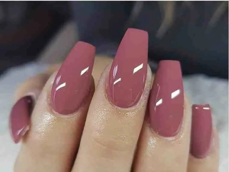 Растяжка цветов маникюр طلاء أظافر #مناكير بألوان وزخارف مميزة #بنات - صورة ٧ Mauve nails, Coffin shape 