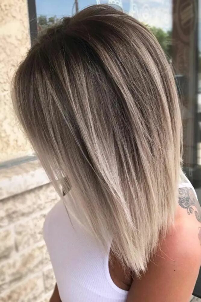 Растяжка волос каре фото 17 A-Line Bob Haircuts Screaming Class And Style Ash blonde hair colour, Ombre h